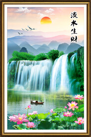 竖幅山水画