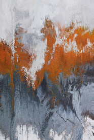 抽象几何色块划痕拼接油画玄关