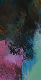 深色抽象色块笔触拼接油画玄关