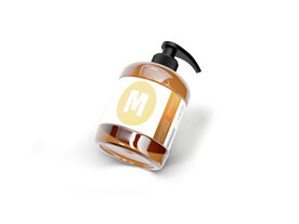 琥珀色液体泵瓶样机PSD模板 