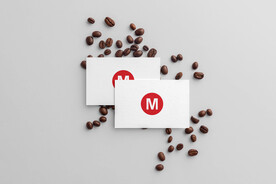 咖啡店品牌包装样机纸袋纸杯名片