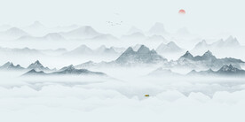 山水水墨画