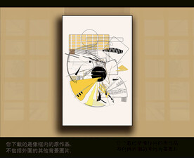 欧式古典抽象色块装饰画