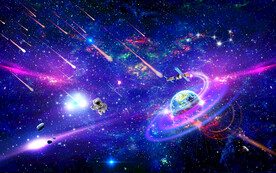 流星雨星空背景