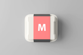 正视角汉堡盒餐盒样机