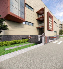 室外楼梯间园林效果图