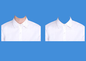 女款白色衬衫衣服素材psd