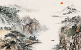 高端国画背景