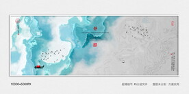 水墨印花图案