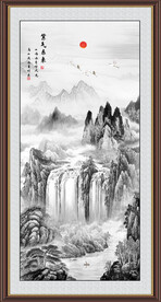 竖幅国画