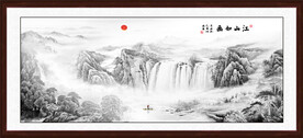 中国水墨国画山水