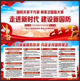 国防宣传展板