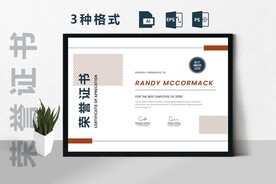 创意证书横版奖状