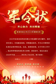 业绩军令状海报