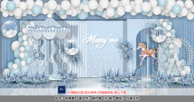 蓝色宝宝宴迎宾区