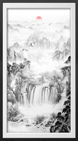 竖幅国画