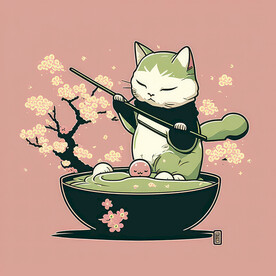 小猫煮汤圆