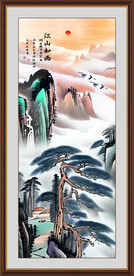 竖幅山水画