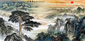 迎客松装饰画