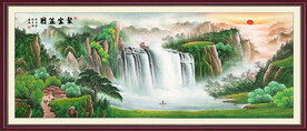 聚宝盆国画山水