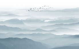 中式水墨山水画背景墙