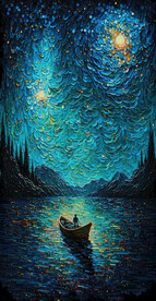 魔幻风景油画