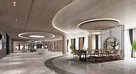 接待区前台效果图