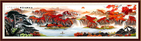 聚宝盆山水画