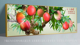 高清桃子装饰画
