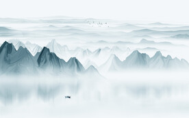 意境水墨山水画