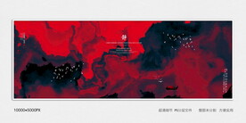 中式水墨屏风