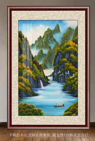 水彩玄关画