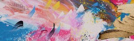 抽象色块油画