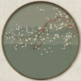 圆形花鸟图