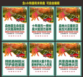 预防森林火灾海报