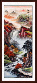 旭日东升玄关画