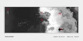 黑白水墨画
