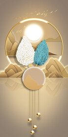 抽象线条羽毛玄关背景图片