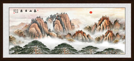 五岳独尊江山如画泰山图