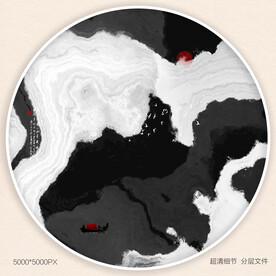 茶室水墨画