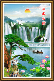 竖幅山水画