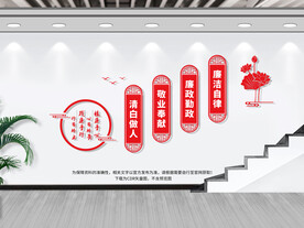 楼梯廉政文化墙