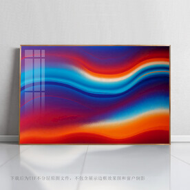 抽象彩虹画