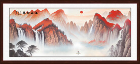 旭日东升国画山水画