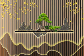 新中式古典格栅装饰画