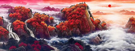 办公室客厅山水画