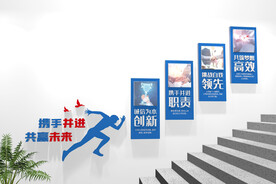 企业楼梯文化墙