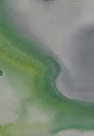 灰绿色水墨肌理装饰画