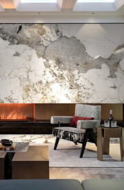 潘多拉奢石岩板客厅背景墙