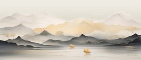新中式高档大气山水画